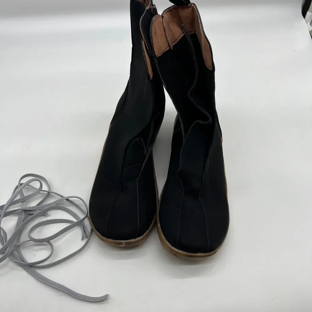 Ankle Boots Round Toe Casual Comfortable Lightweight Black Size 9US /40CN